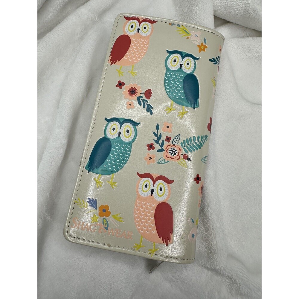 Shagwear Wallet Womens Floral Owl Print Clutch Organizer Cute Gift Accessory - Picture 3 of 7